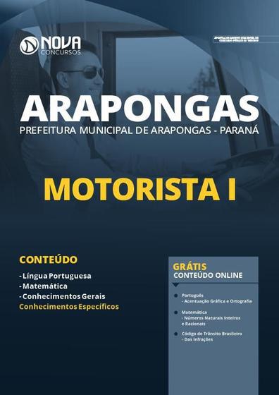 Imagem de Apostila Prefeitura De Arapongas Pr - Motorista I