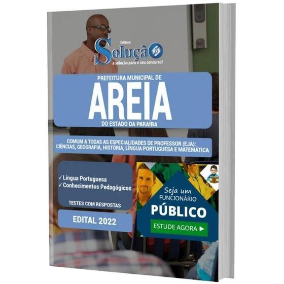 Imagem de Apostila Prefeitura de Areia - PB - Comum a Todas as Especialidades de Professor (EJA)