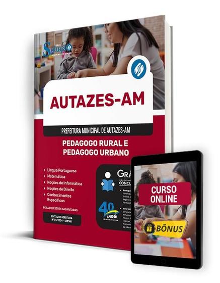 Imagem de Apostila Prefeitura de Autazes - AM 2024 - Pedagogo Rural e Pedagogo Urbano - Editora Solução