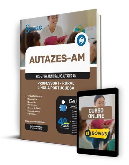 Imagem de Apostila Prefeitura de Autazes - AM 2024 - Professor I - Rural - Língua Portuguesa
