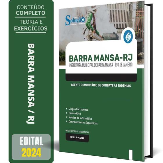 Imagem de Apostila Prefeitura de Barra Mansa - RJ 2024 - Agente Comunitário de Combate às Endemias