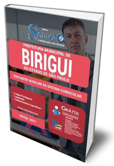 Imagem de Apostila Prefeitura de Birigui - SP - Educador Auxiliar de Oficina Curricular