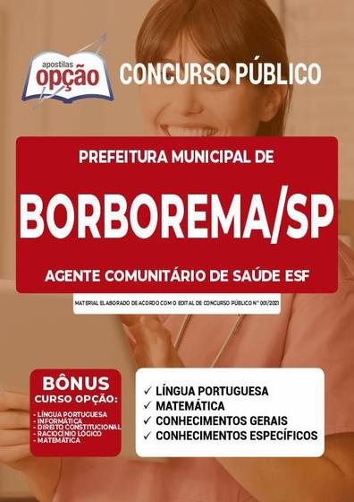 Imagem de Apostila Prefeitura de Borborema - SP - Agente Comunitário de Saúde ESF