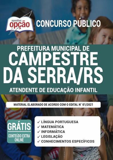 Imagem de Apostila Prefeitura de Campestre da Serra - RS - Atendente de Educação Infantil