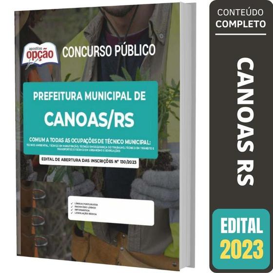 Imagem de Apostila Prefeitura de Canoas - RS - Comum a Todas as Ocupações de Técnico Municipal