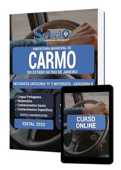 Imagem de Apostila Prefeitura de Carmo - RJ - Motorista Categoria B e D