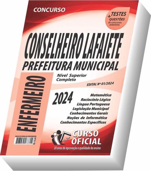 Imagem de Apostila Prefeitura De Conselheiro Lafaiete Mg - Enfermeiro