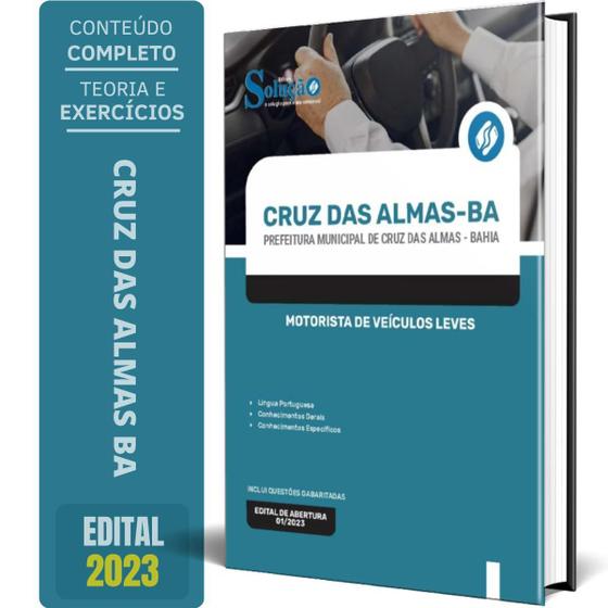 Imagem de Apostila Prefeitura de Cruz das Almas - BA - Motorista de Veículos Leves