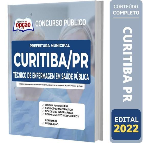 Imagem de Apostila Prefeitura de Curitiba - PR - Técnico de Enfermagem em Saúde Pública