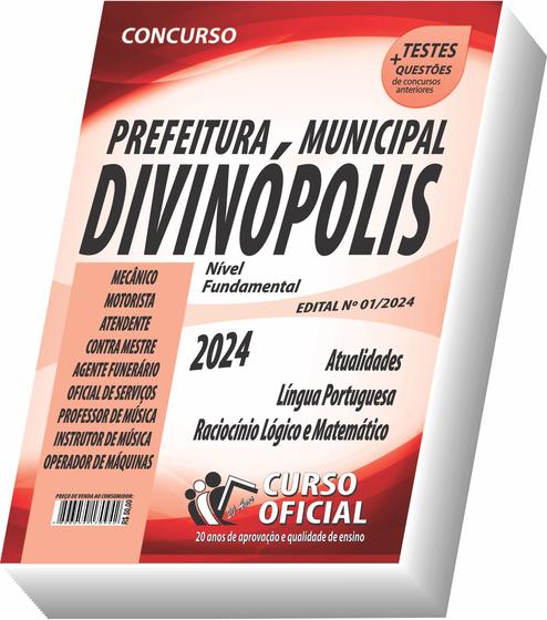 Imagem de Apostila Prefeitura de Divinópolis - MG - Nível Fundamental