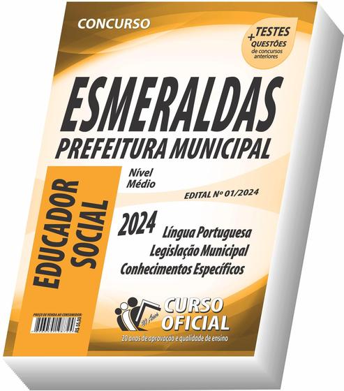 Imagem de Apostila Prefeitura De Esmeraldas - Mg - Educador Social