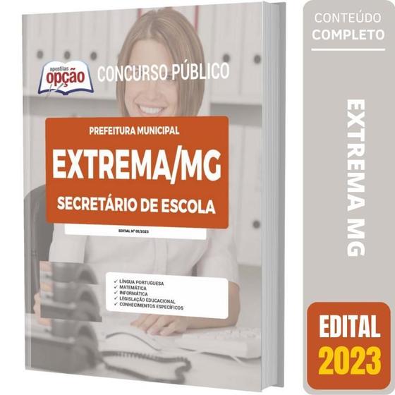 Imagem de Apostila Prefeitura De Extrema Mg - Secretária De Escolar