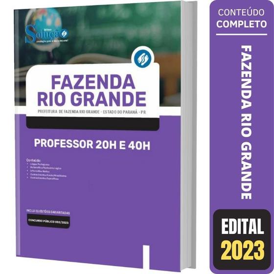 Imagem de Apostila Prefeitura de Fazenda Rio Grande PR Professor 20h e 40h - Ed. Solução