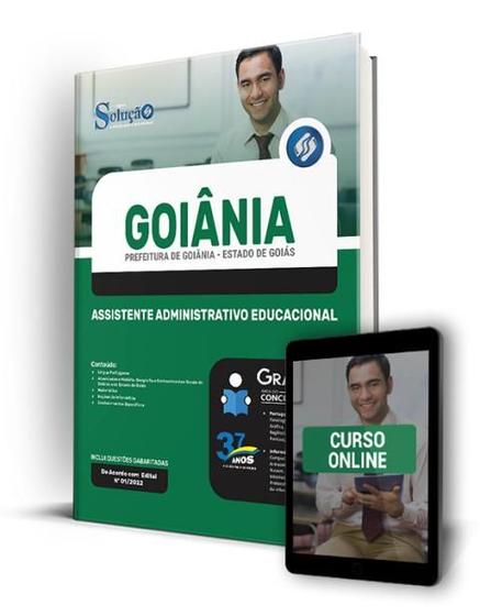 Imagem de Apostila Prefeitura de Goiânia - GO - Assistente Administrativo Educacional - Editora Solução