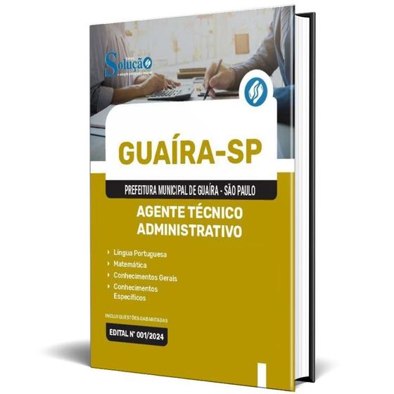 Imagem de Apostila Prefeitura de Guaíra - SP 2024 - Agente Técnico Administrativo