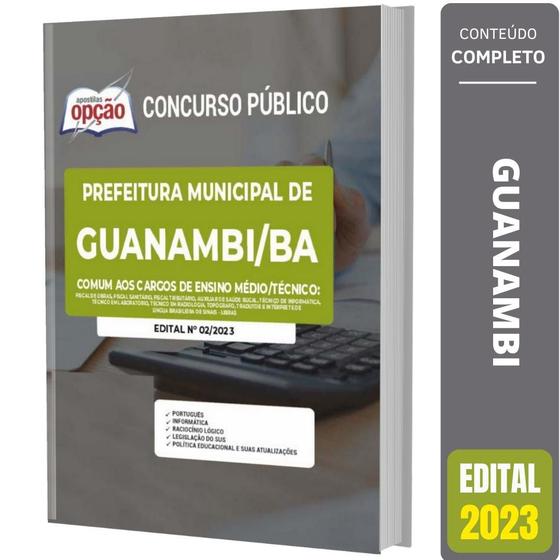 Imagem de Apostila Prefeitura de Guanambi - BA - Comum aos Cargos de Ensino Médio/Técnico