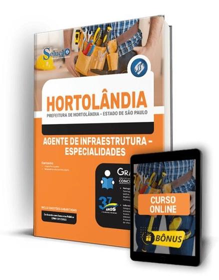 Imagem de Apostila Prefeitura de Hortolândia - SP - Agente de Infraestrutura - Especialidades: Ajudante Geral, Carpinteiro e Encanador, Agente de Trânsito e... - Editora Solução