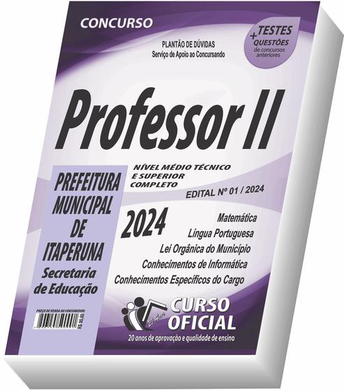 Imagem de Apostila Prefeitura de Itaperuna - RJ - Professor II