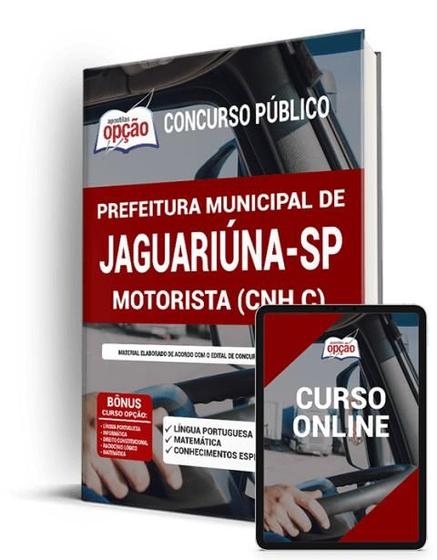 Imagem de Apostila Prefeitura de Jaguariúna - SP - Motorista (CNH C)