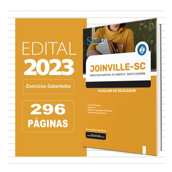 Imagem de Apostila Prefeitura de Joinville SC Auxiliar de Educador - Ed Solução