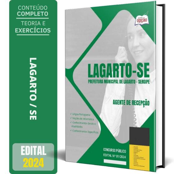 Imagem de Apostila Prefeitura De Lagarto Se 2024 - Agente De Recepção