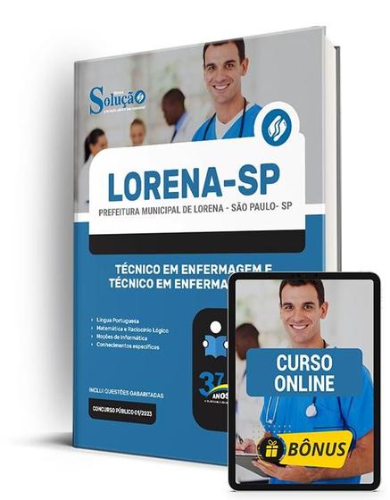 Imagem de Apostila Prefeitura de Lorena - SP 2024 Técnico em Enfermagem e Técnico em Enfermagem ESF