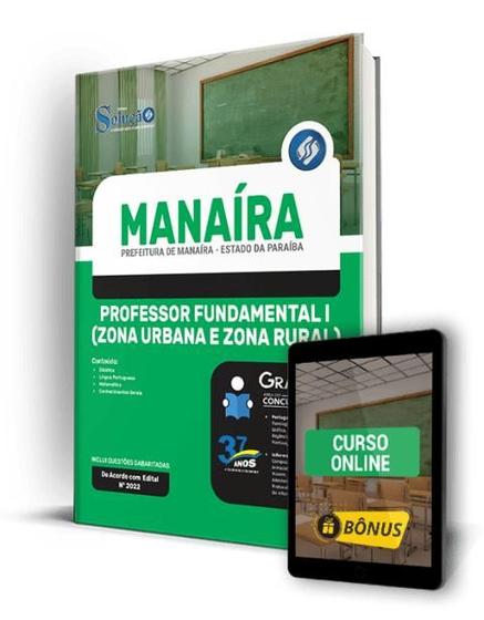 Imagem de Apostila Prefeitura de Manaíra - PB - Professor Fundamental I (Zona Urbana e Zona Rural) - Editora Solução