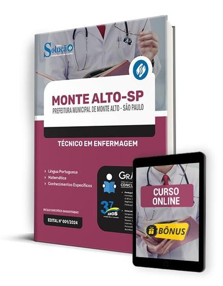 Imagem de Apostila Prefeitura de Monte Alto - SP 2024 - Técnico em Enfermagem