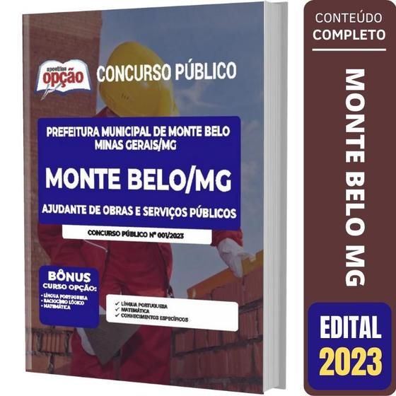 Imagem de Apostila Prefeitura de Monte Belo - MG - Ajudante de Obras e Serviços Públicos