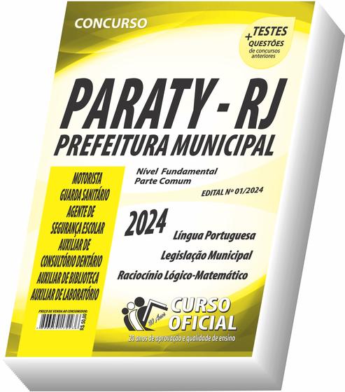 Imagem de Apostila Prefeitura de Paraty - RJ - Nível Fundamental - Parte Comum aos Cargos