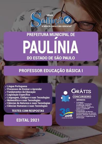 Imagem de Apostila Prefeitura de Paulínia - SP - Professor Educação Básica I