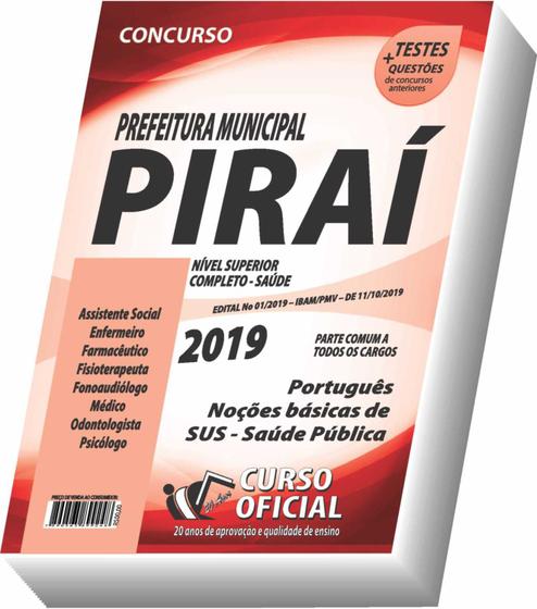 Imagem de Apostila Prefeitura De Piraí - Nível Superior - Saúde