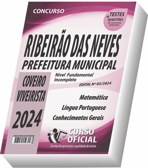 Imagem de Apostila Prefeitura de Ribeirão das Neves - MG - Coveiro Viveirista