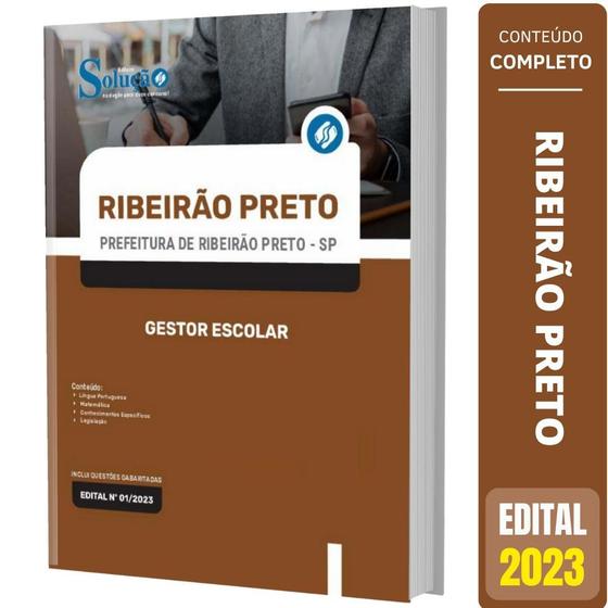 Imagem de Apostila Prefeitura de Ribeirão Preto SP Gestor Escolar - Ed. Solução