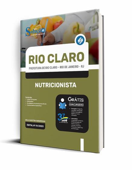 Imagem de Apostila Prefeitura de Rio Claro - RJ 2023 - Nutricionista