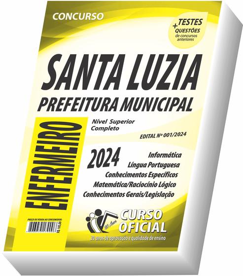 Imagem de Apostila Prefeitura de Santa Luzia - MG - Enfermeiro