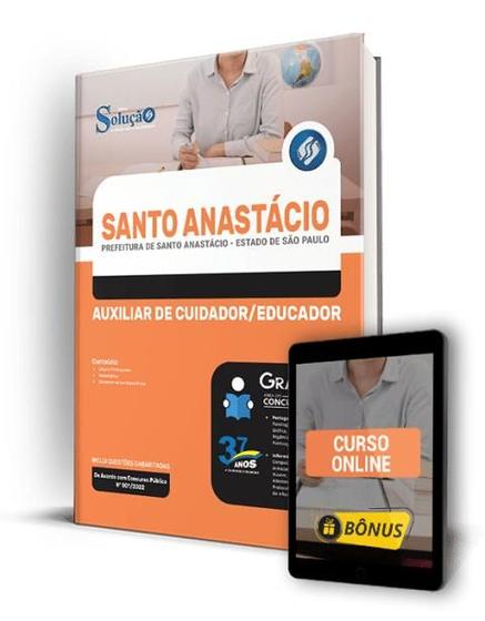 Imagem de Apostila Prefeitura de Santo Anastácio - SP - Auxiliar de Cuidador/Educador