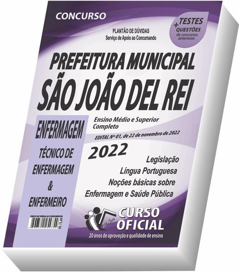 Imagem de Apostila Prefeitura de São João Del-Rei - Enfermeiro e Técnico de Enfermagem