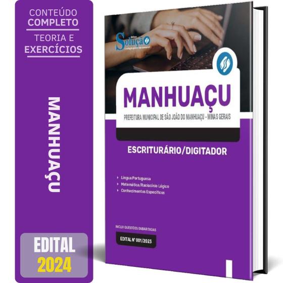 Imagem de Apostila Prefeitura de São João do Manhuaçu - MG 2024 - Escriturário/Digitador