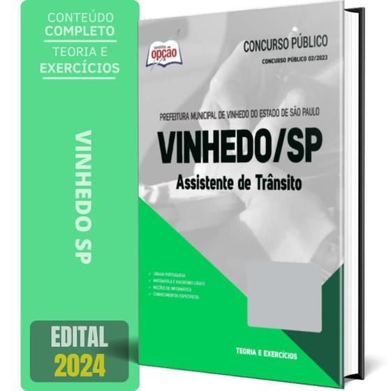 Imagem de Apostila Prefeitura De Vinhedo Sp 2024 - Assistente Trânsito