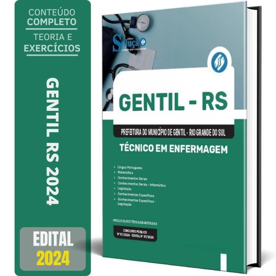 Imagem de Apostila Prefeitura Gentil Rs 2024 - Técnico Em Enfermagem