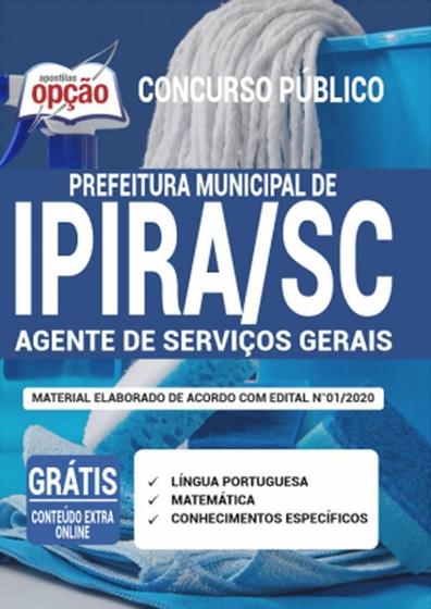 Imagem de Apostila Prefeitura Ipira Sc - Agente De Serviços Gerais