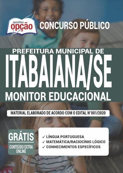 Imagem de Apostila Prefeitura Itabaiana Se - Monitor Educacional