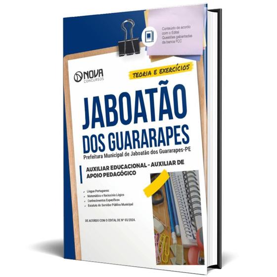 Imagem de Apostila Prefeitura Jaboatão Dos Guararapes Pe 2024 Auxiliar