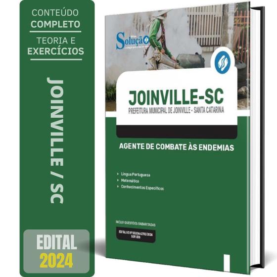 Imagem de Apostila Prefeitura Joinville Sc 2024 Agente Combate Às