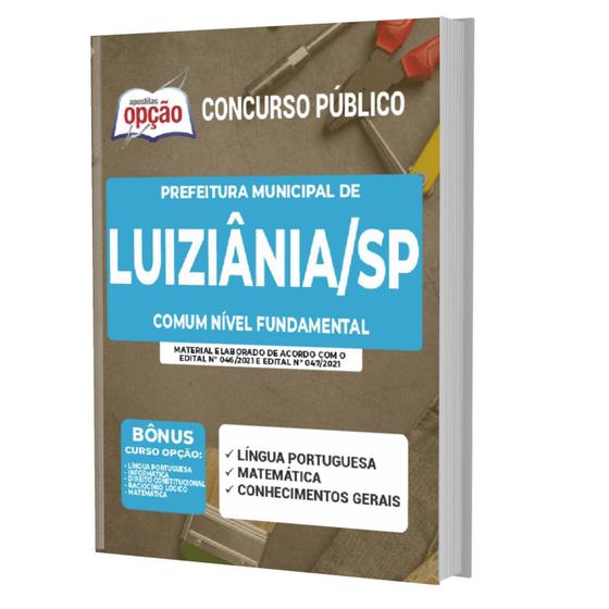 Imagem de Apostila Prefeitura Luiziânia Sp - Comum Nível Fundamental