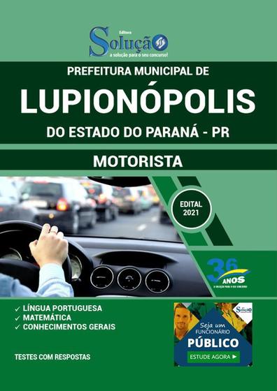 Imagem de Apostila Prefeitura Lupionópolis Pr - Motorista