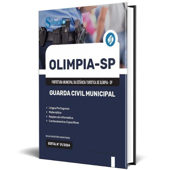 Imagem de Apostila Prefeitura Olímpia Sp 2024 - Guarda Civil Municipal