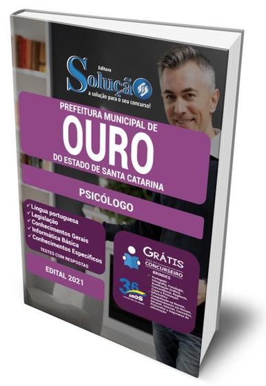 Imagem de Apostila Prefeitura Ouro Sc - Psicólogo