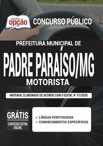 Imagem de Apostila Prefeitura Padre Paraíso Mg - Motorista